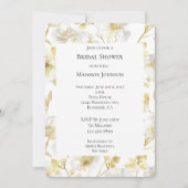 Romantisch Goud Wit Bloemen Vrijgezellenfeest Kaart (Voorkant)