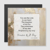 Romantisch goud wit rozen voor altijd gedicht (Voorkant / Achterkant)