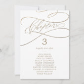 Romantisch Gouden Boek Hoofdstuk Zittafel Kaart (Voorkant)