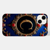 💛 Romantisch Gouden C Monogram Hartvormig Lijstje Case-Mate iPhone Case (Achterkant (horizontaal))