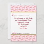 Romantisch Gouden Hart Liefde Calligrafie Monogram (Achterkant)