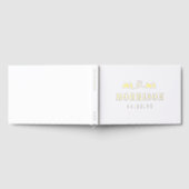 Romantisch gouden hart script Mr. & Mr. Wedding Gastenboek (Volledig)