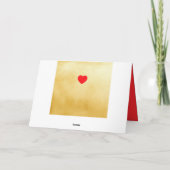 Romantisch gouden hartpatroon kaart (Achterkant)