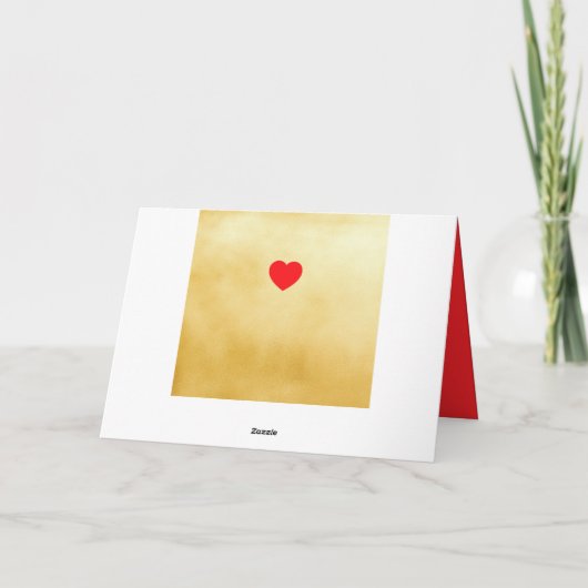 Romantisch gouden hartpatroon kaart (Achterkant)