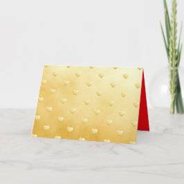 Romantisch gouden hartpatroon kaart