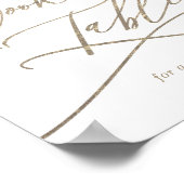 Romantisch gouden kalligrafie cookie tafelbord poster (Hoek)