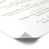 Romantisch gouden kalligrafie drankmenu bord poster (Hoek)