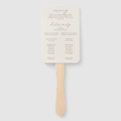 Romantisch gouden kalligrafie | Ivoren huwelijkspr Handwaaier (Achterkant)