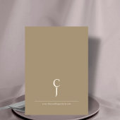 Romantisch  gouden monogram bruiloftsdans kaart