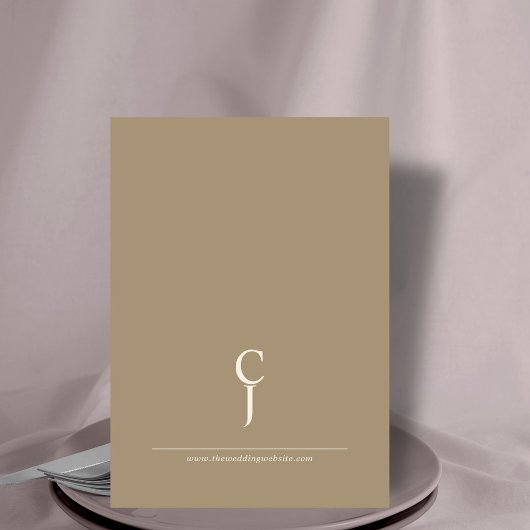 Romantisch  gouden monogram bruiloftsdans kaart