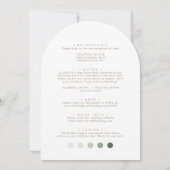 Romantisch Gouden Monogram Details Kleding Boog Hu Kaart (Achterkant)