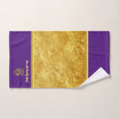 Romantisch goudkatholiek kruis met gouden folie bad handdoek (Handdoek)