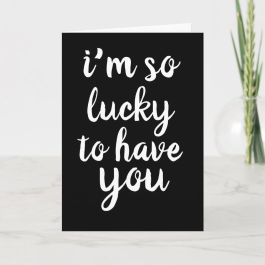 ROMANTISCH, grappig LUCKY OM JULLIE KAARTEN TE GEV (Voorkant)