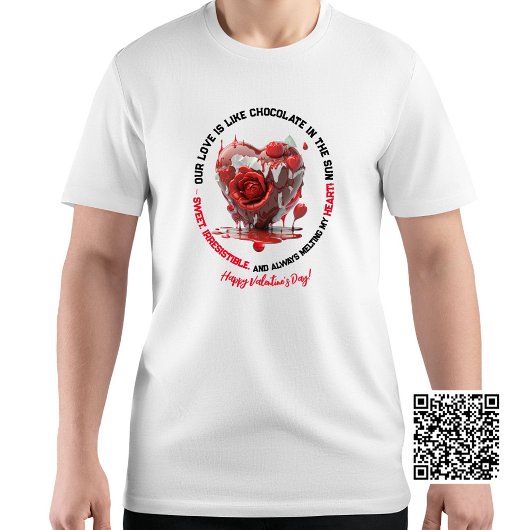 Romantisch Grappig Rood Smeltend Hart Valentijnsda T-shirt