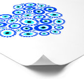 Romantisch Grieks oog symbolisch hart Poster (Hoek)