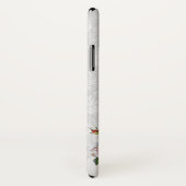 Romantisch Grijs Bloemen met Roze Rozen en Monogra Case-Mate iPhone Case (Achterkant / rechts)