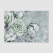 Romantisch grijs/groen debetpapier tissuepapier (Voorkant)