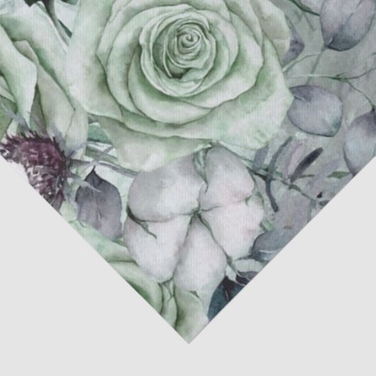 Romantisch grijs/groen debetpapier tissuepapier (Detail)