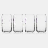 Romantisch grijs paarse lavendel bloem blikvorm glas (Rechts)