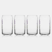 Romantisch grijs paarse lavendel bloem blikvorm glas (Links)