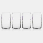 Romantisch Grijs Paarse Lavendel Bloemen Blikvorm Glas (Links)