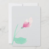 Romantisch Grijs Roze Bloemen Vrijgezellenfeest Kaart (Achterkant)