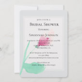 Romantisch Grijs Roze Bloemen Vrijgezellenfeest Kaart (Voorkant)