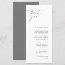 Romantisch Grijs Script Plaats instelling Dank u k