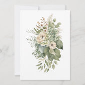 Romantisch Groen Beige Pioen Bruidsmeisjes Luncheo Kaart (Achterkant)