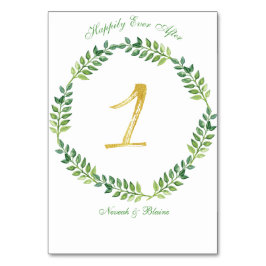 Romantisch Groen Bladeren - Trouwtafel kaart 1 rin