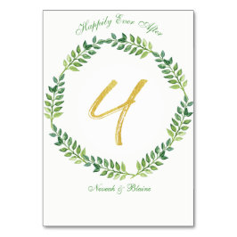 Romantisch Groen Bladeren - Trouwtafel kaart 1 rin