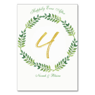 Romantisch Groen Bladeren - Trouwtafel kaart 1 rin