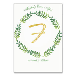 Romantisch Groen Bladeren - Trouwtafel kaart 1 rin