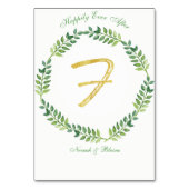 Romantisch Groen Bladeren - Trouwtafel kaart 1 rin (Voorkant)
