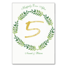 Romantisch Groen Bladeren - Trouwtafel kaart 1 rin