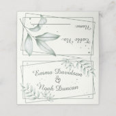 Romantisch Groen Bladeren Trouwtafel No. Plaats ka Plaatskaartje (Buitenkant ongevouwen)