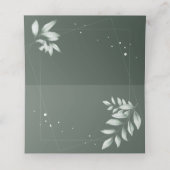 Romantisch Groen Bladeren Trouwtafel No. Plaats ka Plaatskaartje (Binnenkant ongevouwen)