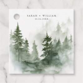 Romantisch groen bos bruiloft Favor Labels