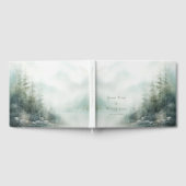 Romantisch groen bos Bruiloft Gastenboek (Volledig)