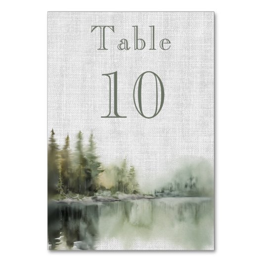 Romantisch groen bos bruiloft kaart (Voorkant)