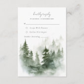 Romantisch groen bos Bruiloft RSVP Kaart (Voorkant)
