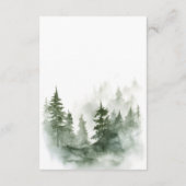 Romantisch groen bos Bruiloft RSVP Kaart (Achterkant)