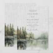 Romantisch groen bos kaart (Voorkant / Achterkant)