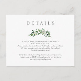 Romantisch groen bruiloft details behuizing Kaart