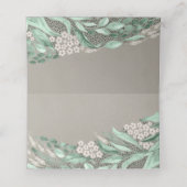 Romantisch groen bruiloft | Speciale partij Plaatskaartje (Binnenkant ongevouwen)