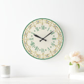 Romantisch groen decoratief grote klok (Huis)