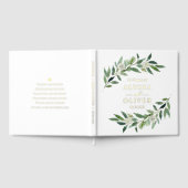 Romantisch groen Elegante bruiloft bewerkbare kleu Gastenboek (Volledig)