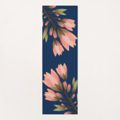 Romantisch groen en roze bloemen yogha mat (Voorkant)