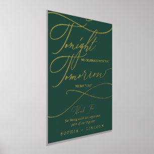Romantisch groen goud folie morgen doe ik repetiti afdrukken