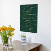 Romantisch groen goud folie morgen doe ik repetiti afdrukken (Laag (Keuken))